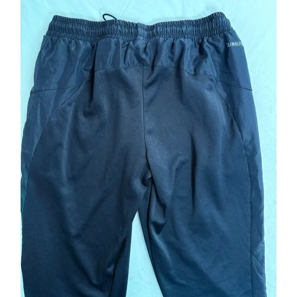 Adidas Climalite Black Pants Drawstring Waist Pockets Size SMALL